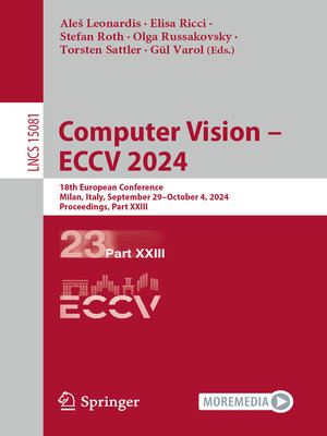 cover image of Computer Vision – ECCV 2024